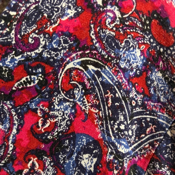 J Jill Boho Red and Purple Top - Picture 3 of 5